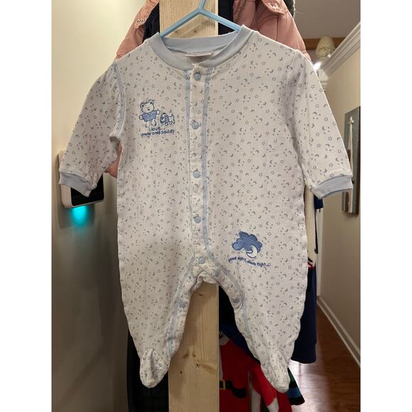 Dr. Denton Baby Boy Footed Sleeper 6-9M Stars & Moon Print - Picture 1 of 5